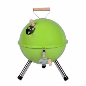 Faszenes grill kerek Mini BBQ Zöld