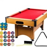 GamesPlanet® Biliárdasztal TRENDLINE Piros 6ft 184 x 108 cm